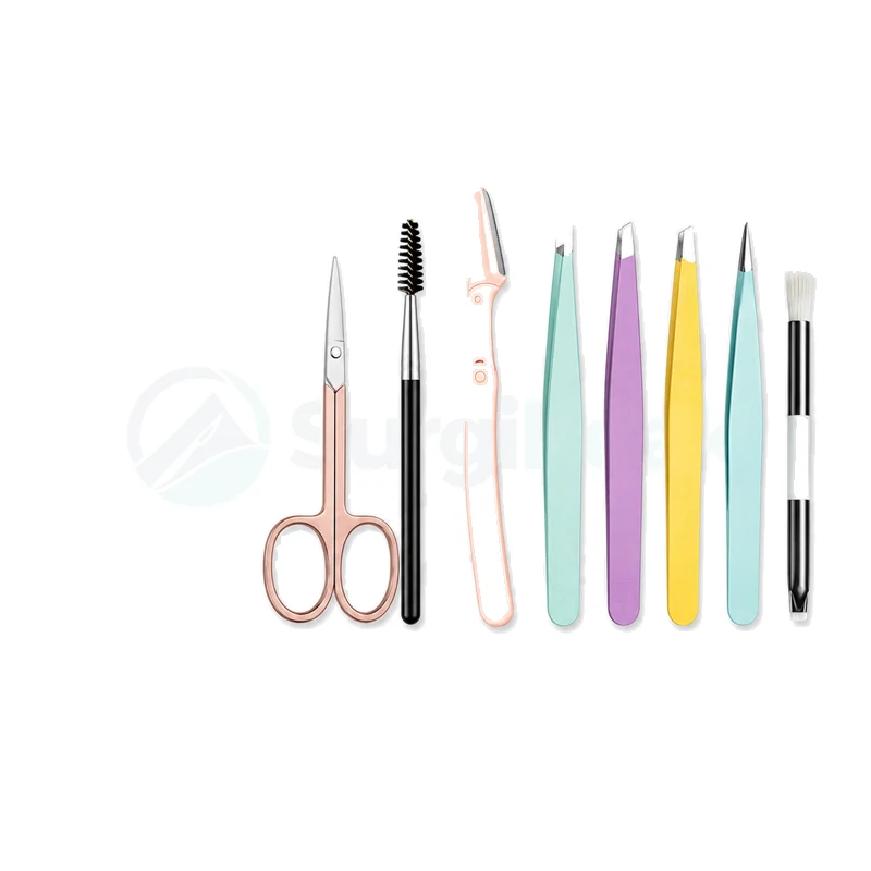 7 PCS Professional Eyebrow Tweezers Set