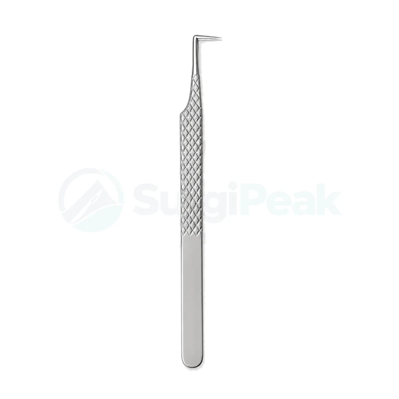 90 Degree Eyelash Tweezers Nude 12 cm