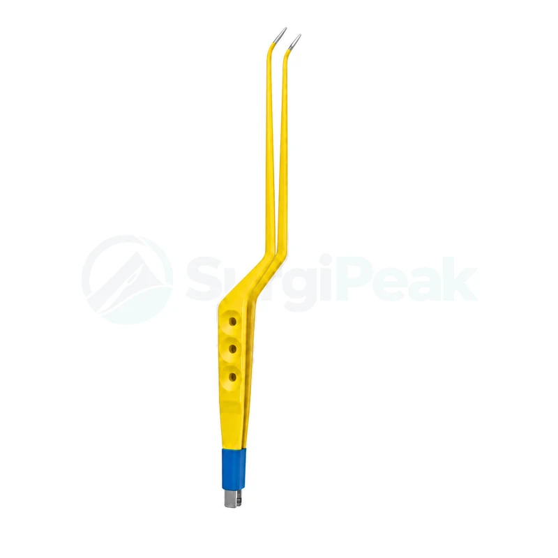 Bayonet Bipolar Forceps 18 cm Angled Tips