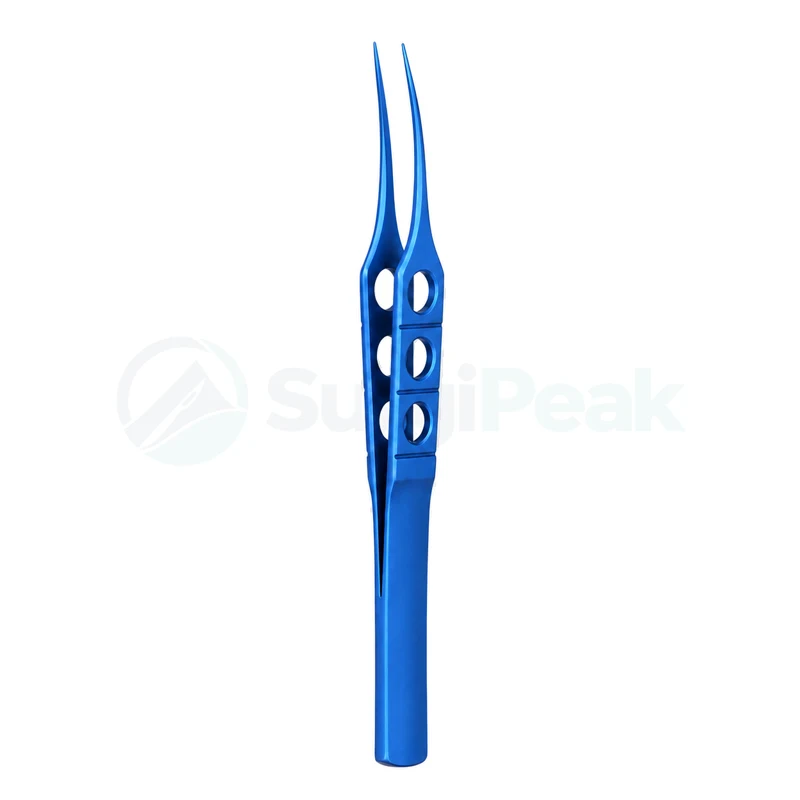 Bishop-Harmon Forceps 9 cm Titanium Tweezers Blue
