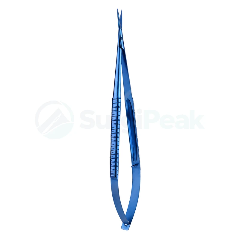 Blue Titanium Micro Surgical Scissors