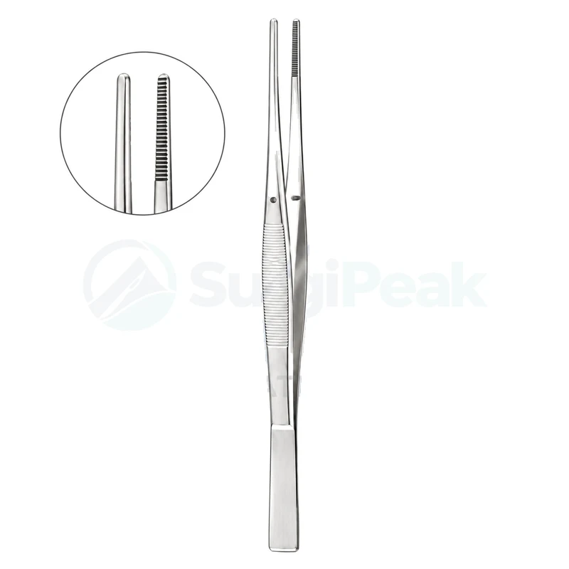 Cushing Dressing Forceps 7″ 17.8cm Serrated Scraper End