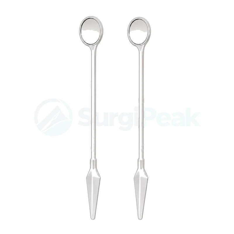 Dental Mouth Examination Mirror with Plastic Handle
