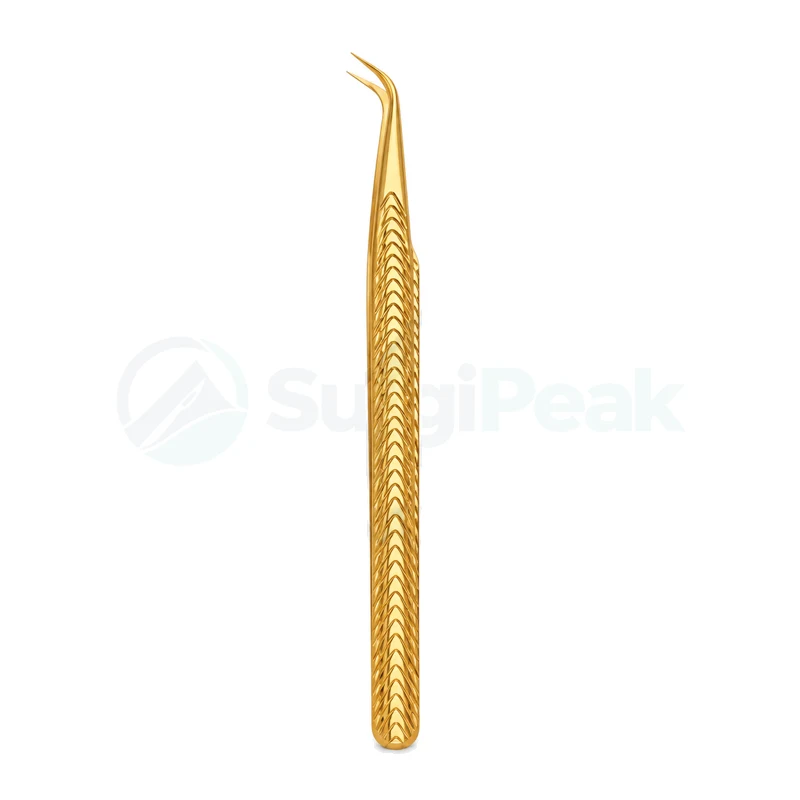 Gold Curved Eyelash Tweezers