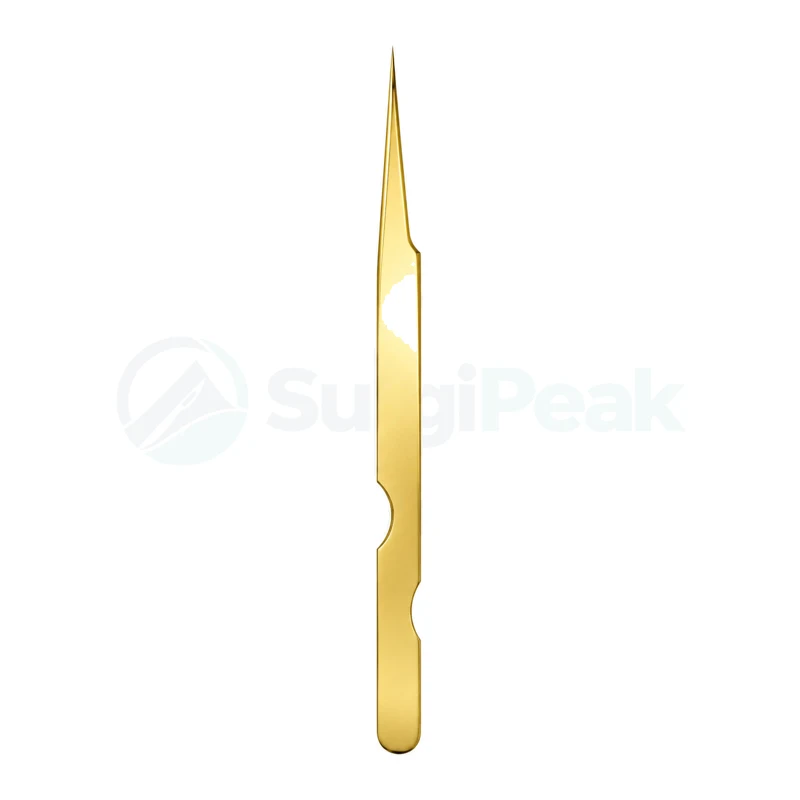 Gold Super Straight Lash Tweezers
