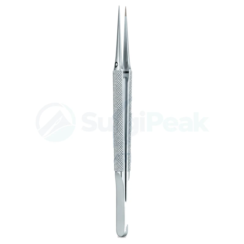 Micro Forceps Straight 0.4mm TC Coated Titanium 6″
