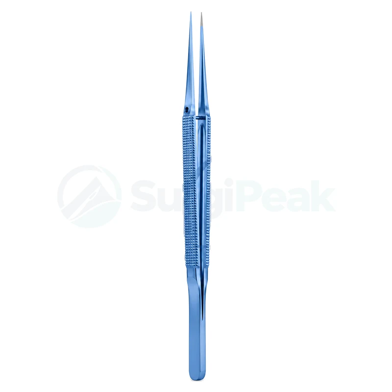 Micro Forceps Straight TC Coated 0.5mm Titanium 10″