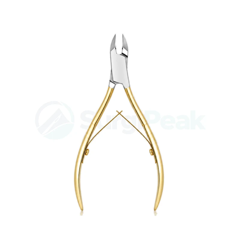 Professional Gold Handle Stainless Steel Cuticle Nipper Cutter
