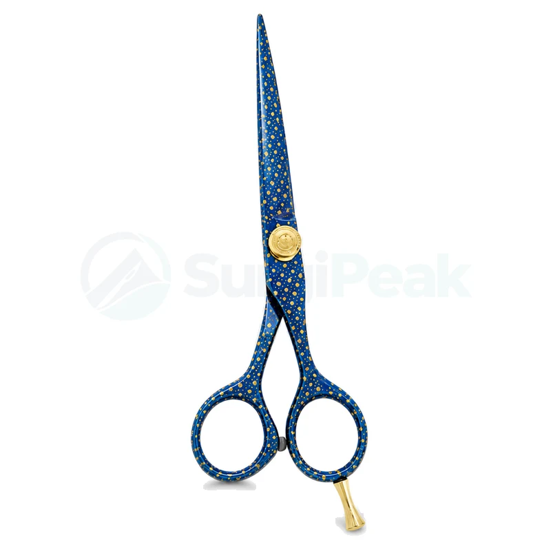 Professional Hair Cutting Scissors Blue & Gold