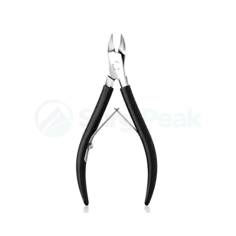 Professional Stainless Steel Cuticle Nipper Nail Cutter with Rubber Grip
