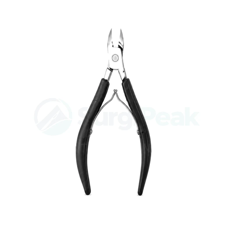 Professional Stainless Steel Cuticle Nipper Nail Cutter with Rubber Grip