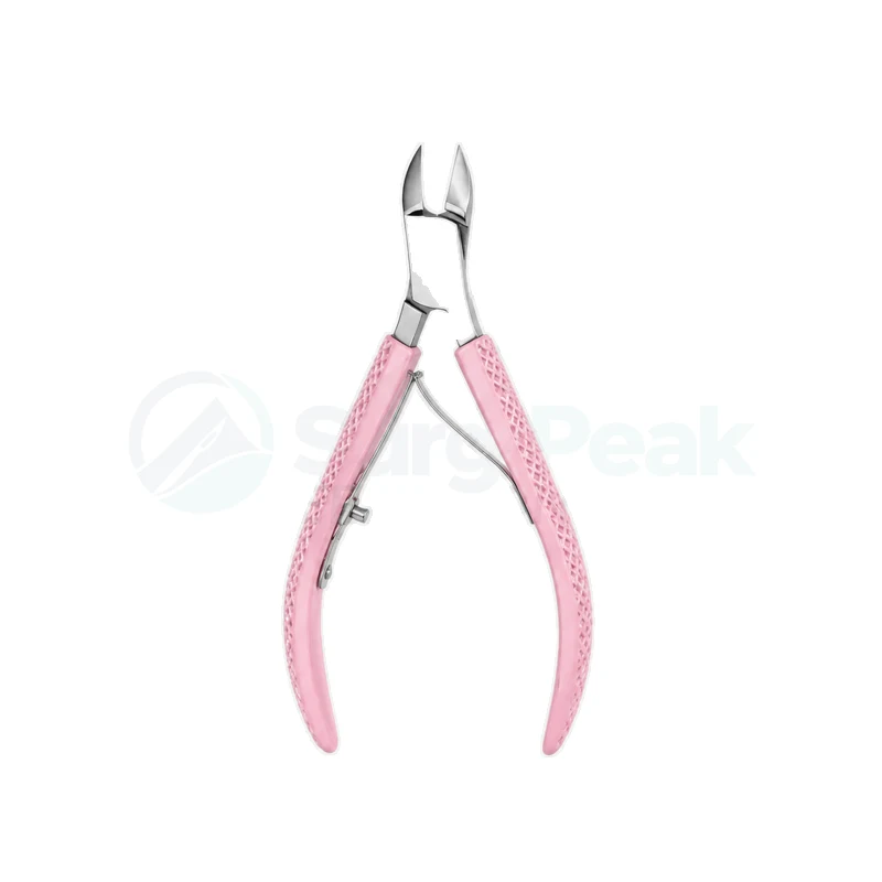 Professional Stainless Steel Cuticle Nipper with Non-Slip Grip – 5mm Ultra Sharp Double Spring Nail Cutter