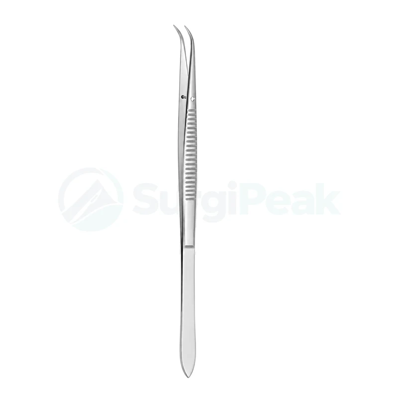 Splinter Forceps Pin Smooth Curved 9 cm