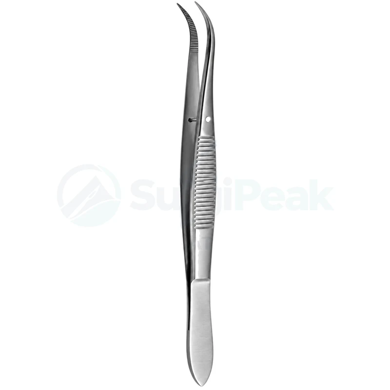 Splinter Forceps Serrated Curved 9cm